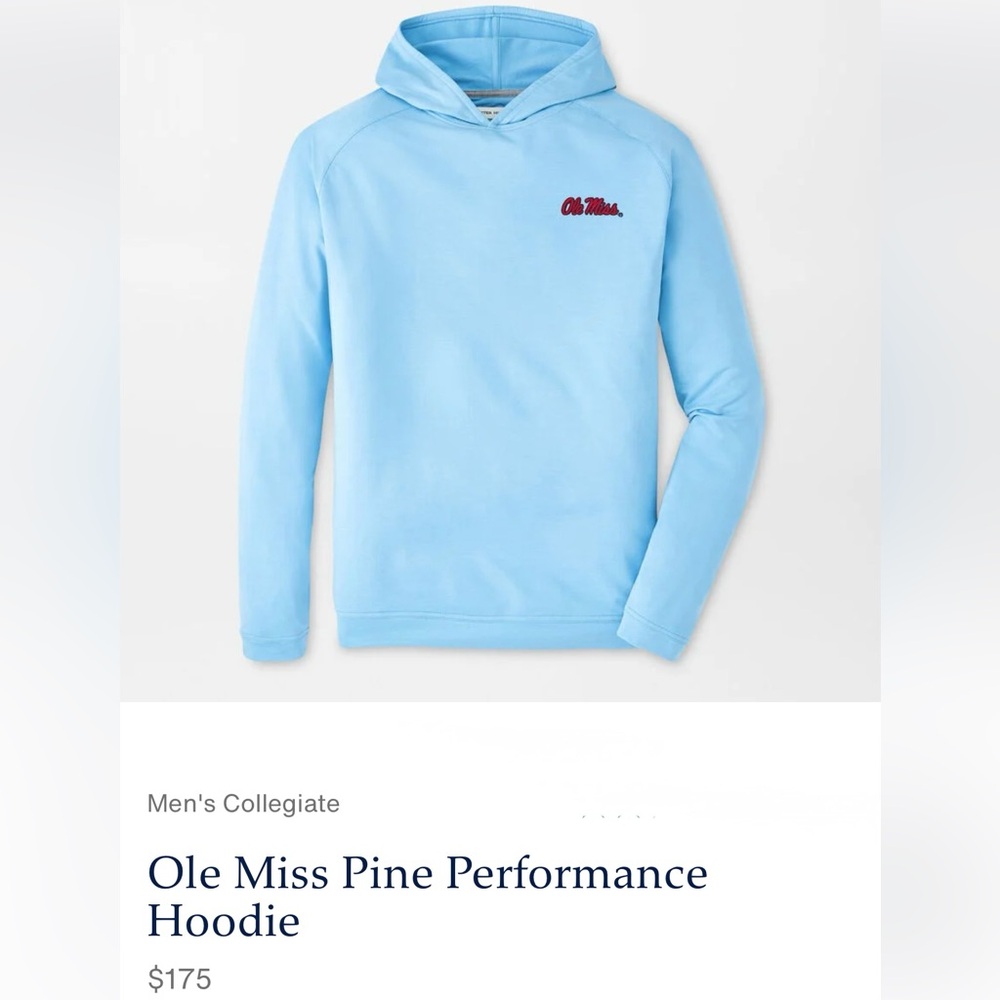 PETER MILLAR Ole Miss Pine Logo Performance Hoodie